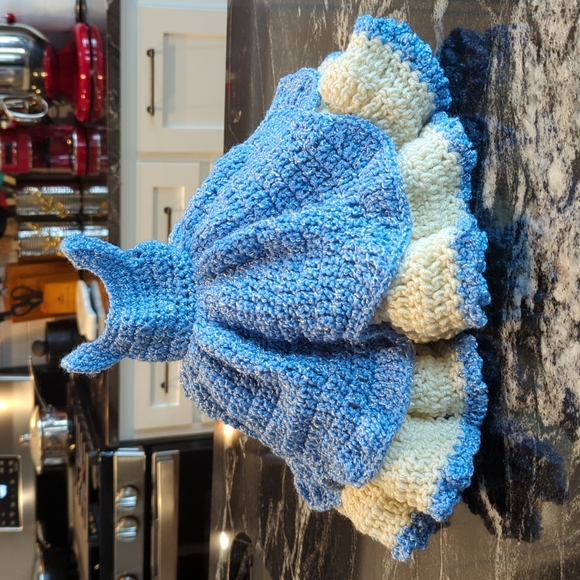 Doll Dress Vintage Handmade Layered/Tiered  Crochet. Doll not included! - Picture 2 of 13